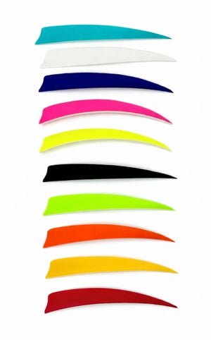 Stickbow Supplies Shield Cut Feathers - Solid Colors - 4 & 5 inch