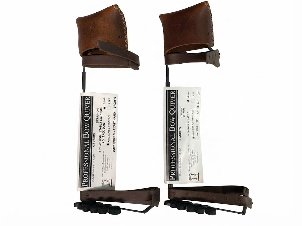 Great Northern Strap on Adjustable Kickback EXTREME Bow Quiver Right Hand Brown