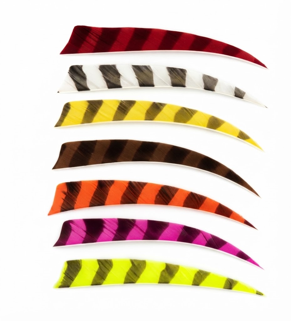TrueFlight Shield Cut Feathers - Left/Right Wing - Barred Color - 5 inch