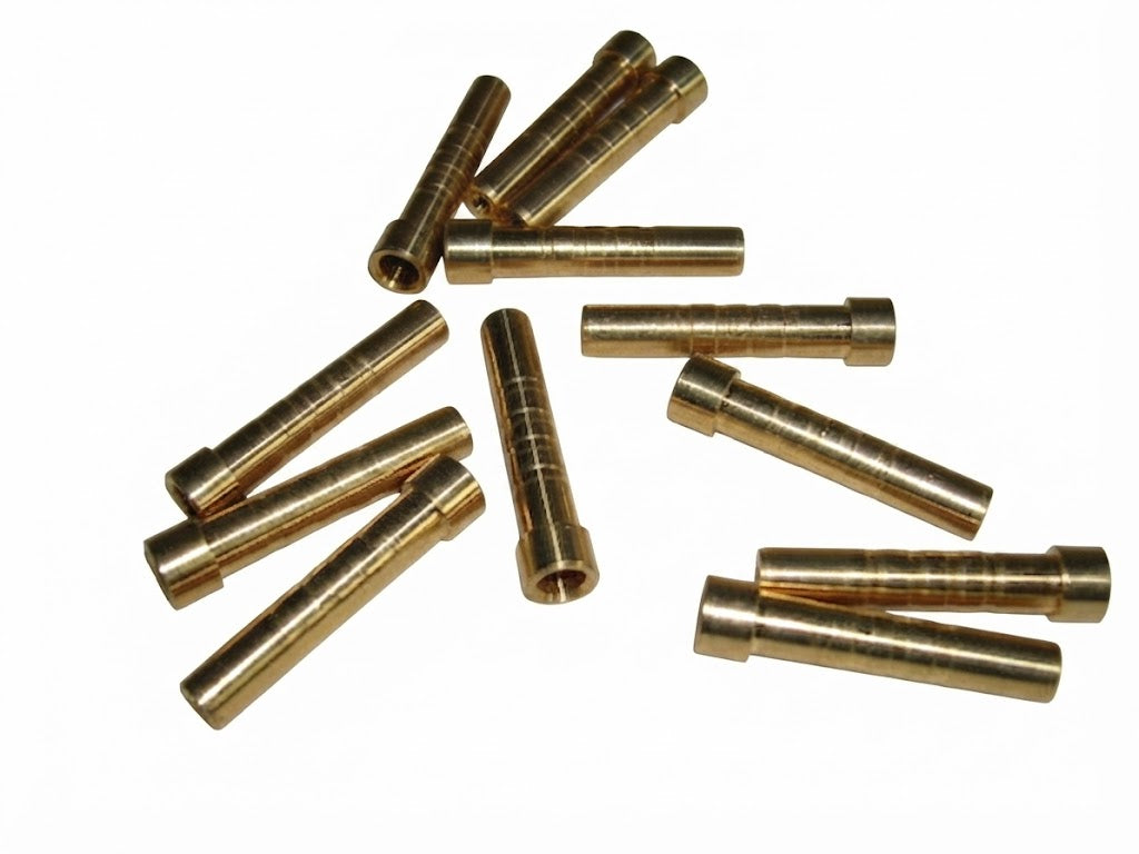Brass Arrow inserts .2445 50gr 1DZ New, Traditional Archery