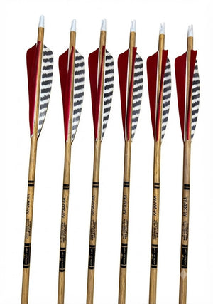 Gold Tip Traditional Blemish Fletched Arrows 1/2 Doz With Inserts