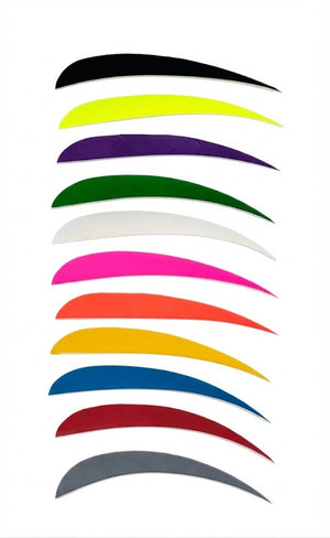 TrueFlight Parabolic Cut Feathers - 5 inch - Solid Color