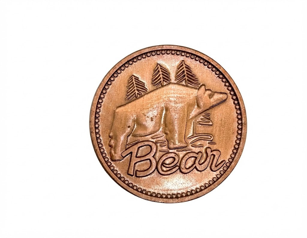 Bear Archery Bow Medallion Copper