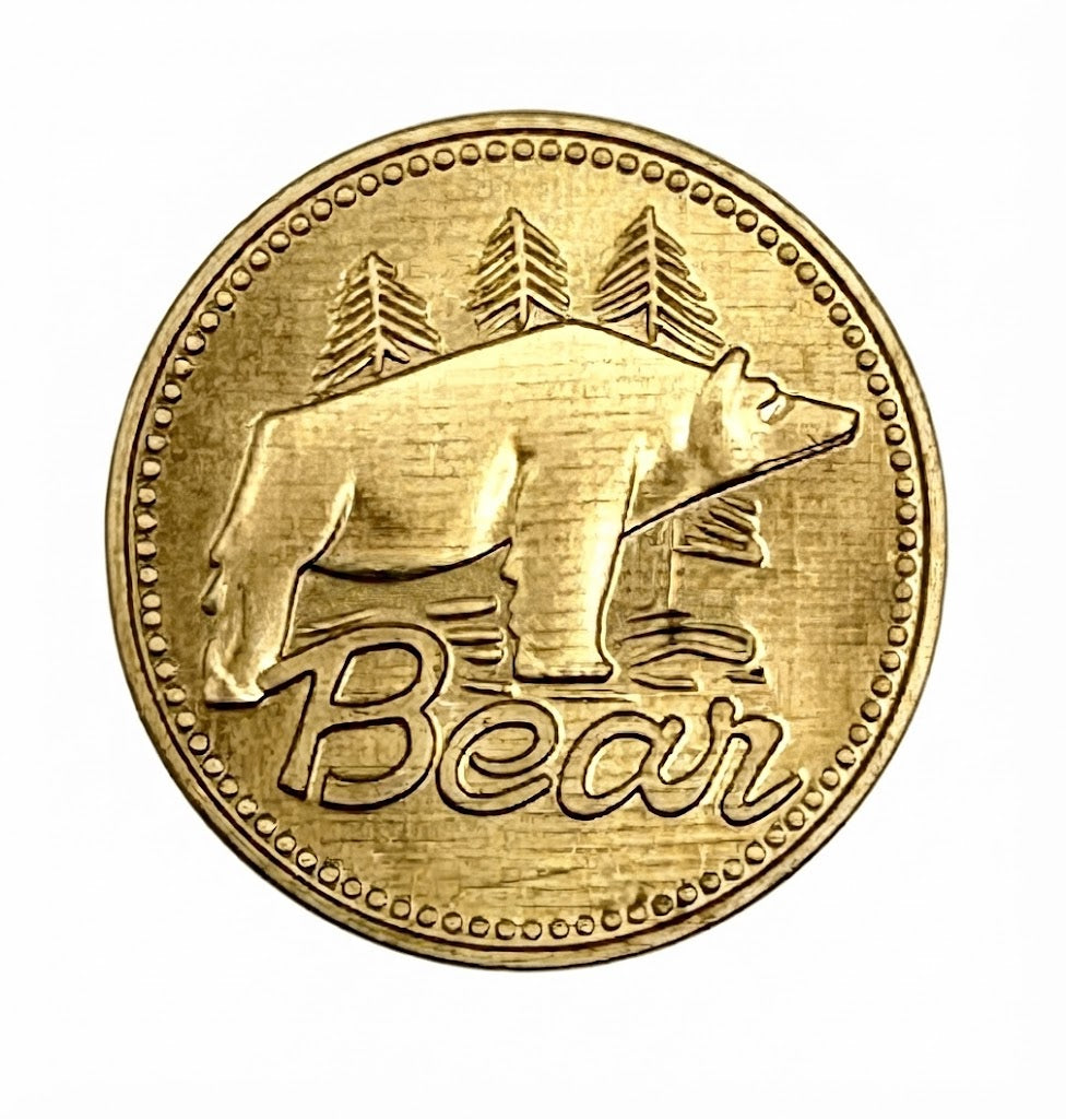 Bear Archery Bow Medallion Brass